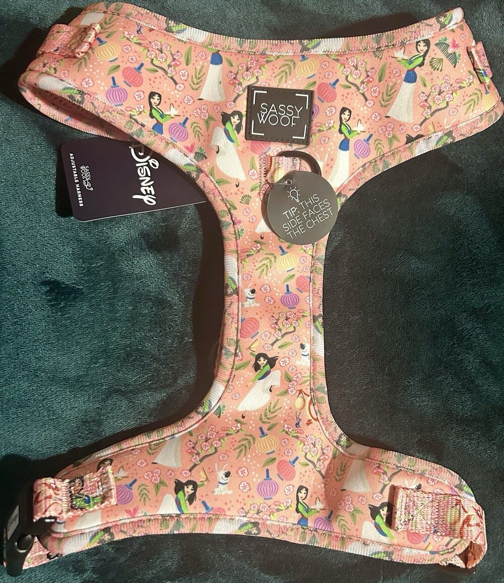 B16 Sassy Woof Adjustable Harness Disney Mulan Size Large L
